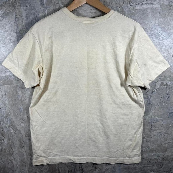 Vintage 90s Northern Reflections cream Embroidered Floral Garden tee shirt Large - Picture 5 of 7